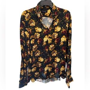ZARA MEN FLORAL BUTTON UP